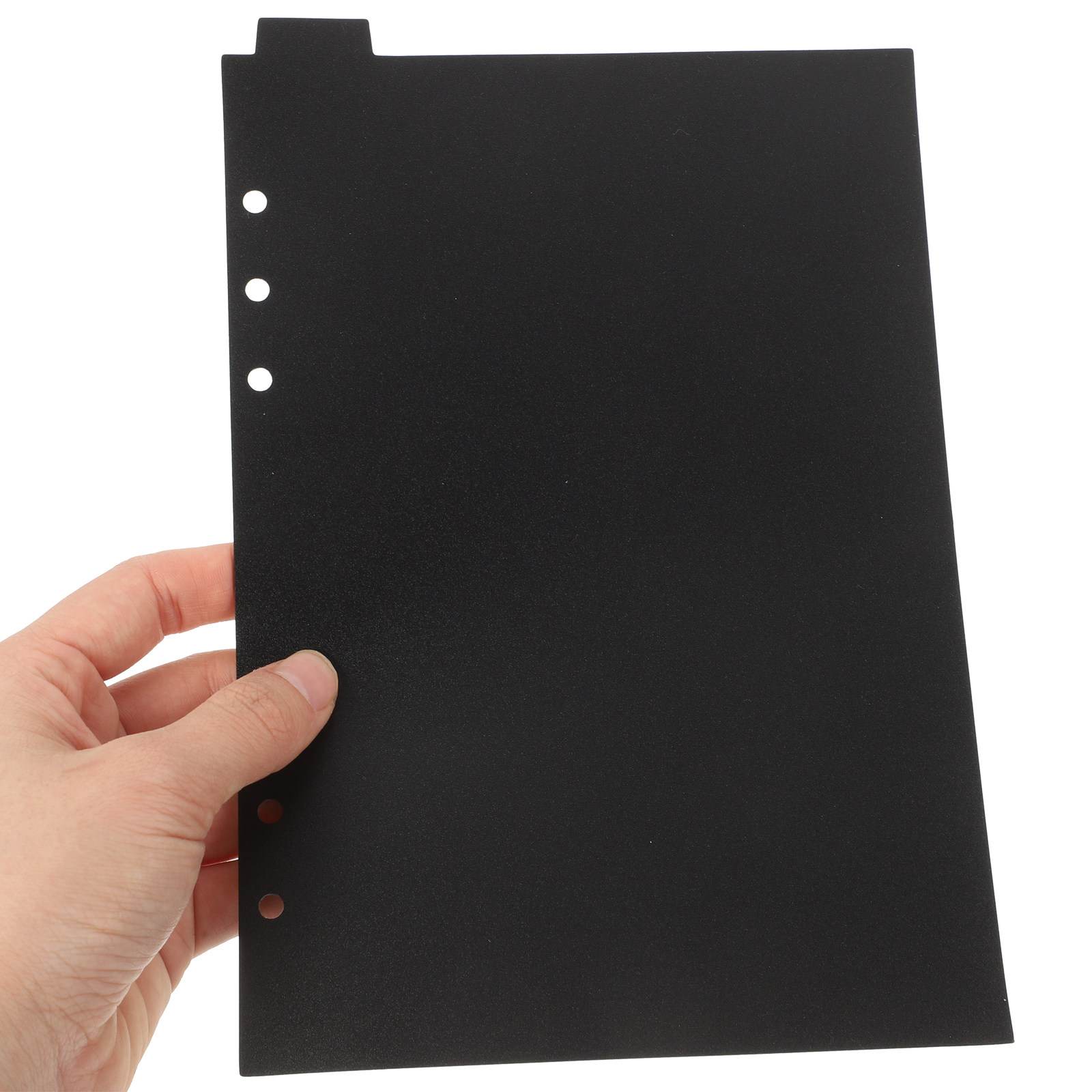 Index Tab Divider - แผ่นแบ่งเอกสาร A5 สีดำ 5 ชิ้น พร้อมแถบด้านบน