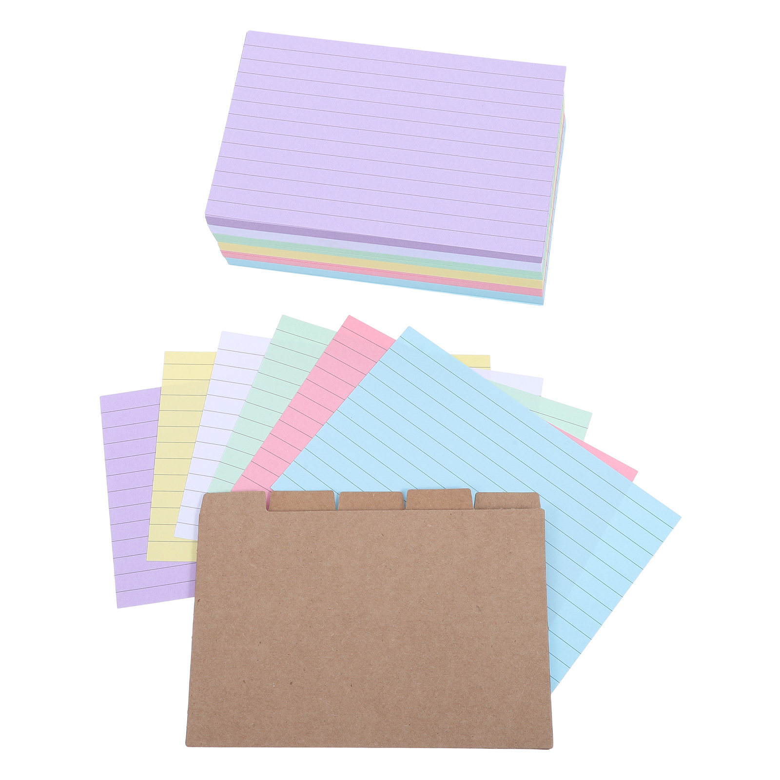 Index Tab Divider - ชุดแผ่นแบ่งหมวดหมู่ 1 ชุด ทำจากกระดาษคราฟท์ แผ่นบัตรเปล่าสำหรับจัดระเบียบเอกสาร ใช้สำหรับการจัดเก็บเอกสารการเรียน
