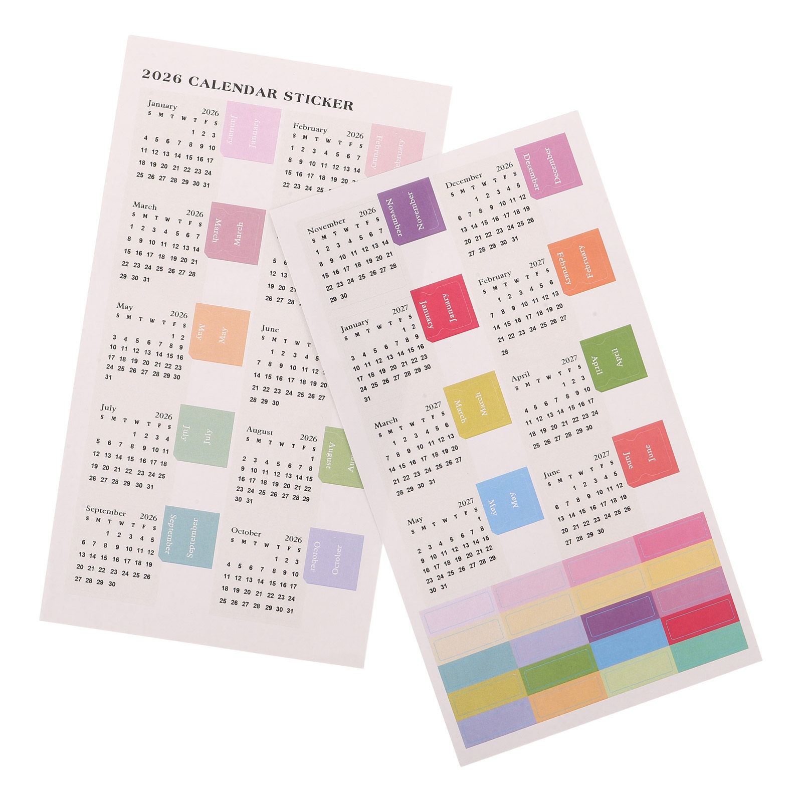 Index Tab Divider - สติกเกอร์แพลนเนอร์ 10 แผ่น พร้อมแถบแบ่งรายเดือน ป้ายกำกับปฏิทินแบบเขียนได้ สำหรับจัดระเบียบไดอารี่และแบ่งหมวดหมู่รายเดือน