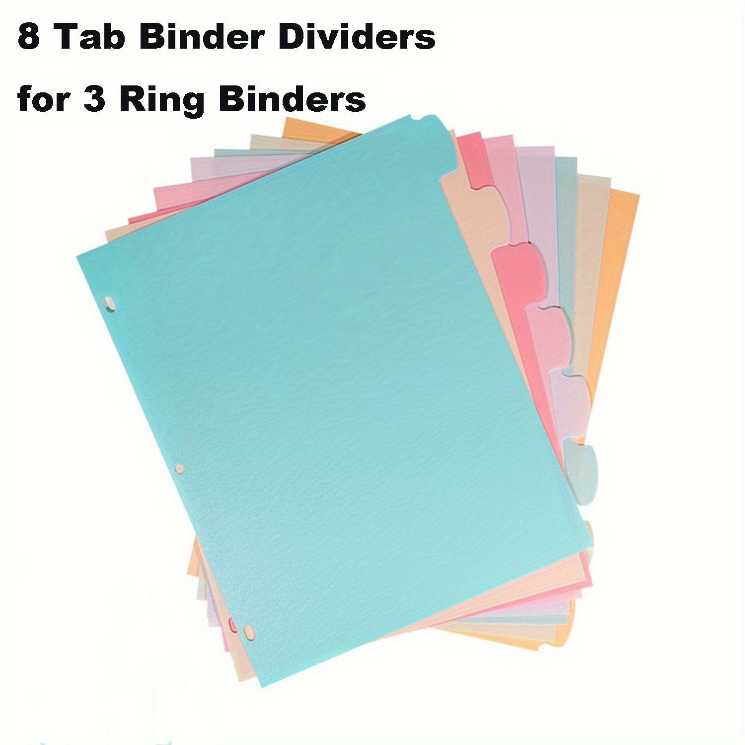 Index Tab Divider - แผ่นแบ่งสมุดบันทึก 8 แผ่น สำหรับสมุดบันทึก 3 ห่วง
