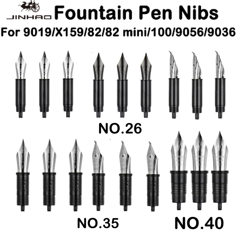 Fountain Pen Ink - ปากกาหมึกซึม3/1ชิ้นสำหรับ9019/X159/82/82มินิ/100/9056/9036ปากกาหมึกซึมอิริเดียมแทนที่ด้วย ef/f/ M เครื่องเขียนอุปกรณ์สำนักงานโรงเรียน