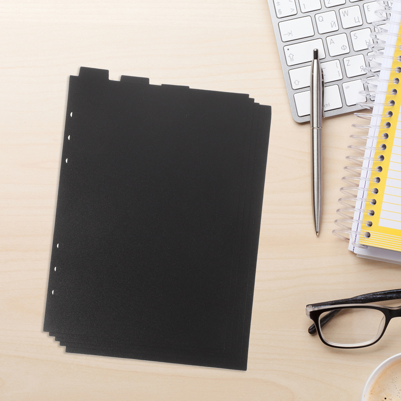 แผ่นแบ่งเอกสาร A5 สีดำ 5 ชิ้น  - Index Tab Divider บทวิจารณ์และราคา