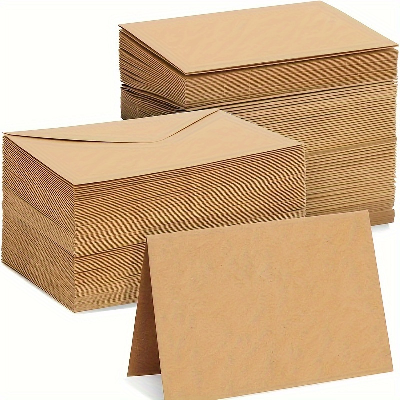 50/100pcs กระดาษคราฟท์ซองสีทึบ - Letter Envelope Kraft บทวิจารณ์และราคา