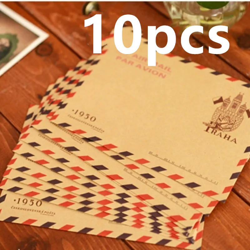 10ชิ้น9.7*7.5ซม. ย้อนยุคซองจดห - Letter Envelope Kraft บทวิจารณ์และราคา