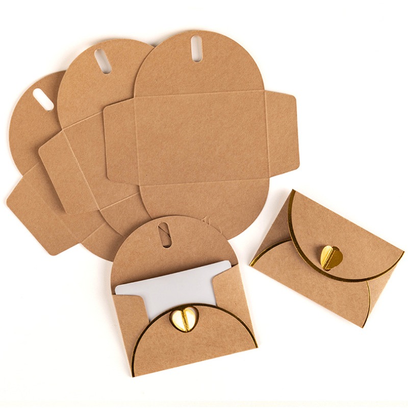 10 ชิ้นซองกระดาษคราฟท์ลายหัวใจ - Letter Envelope Kraft บทวิจารณ์และราคา