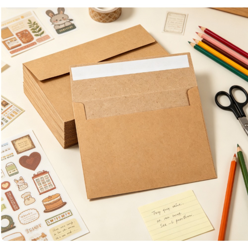 ซองกระดาษคราฟท์ 50 ซอง - ขนาด  - Letter Envelope Kraft บทวิจารณ์และราคา