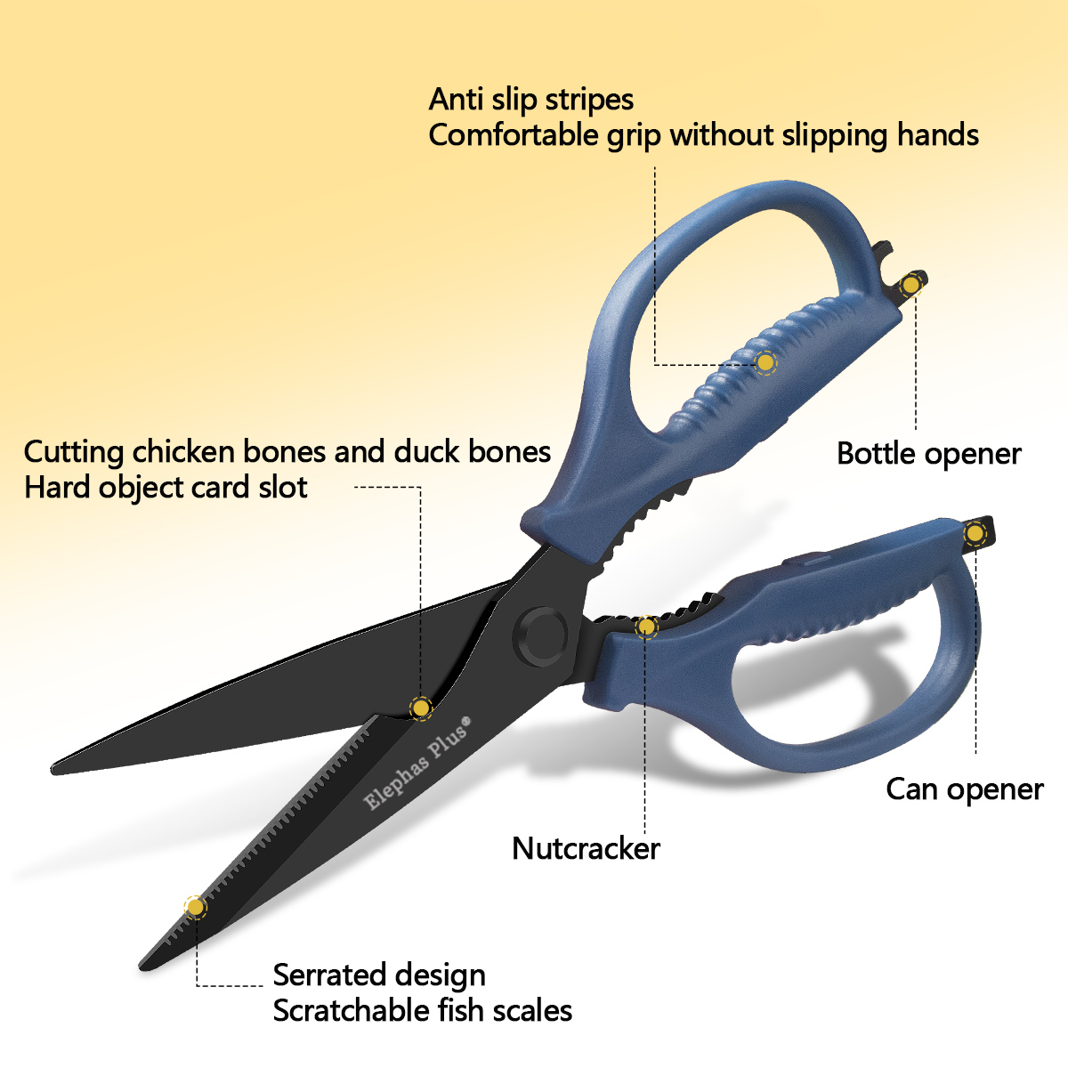 กรรไกรสำนักงานมืออาชีพ ใบมีดสแ - Scissors Stainless Craft บทวิจารณ์และราคา