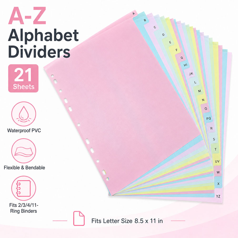แผ่นแบ่งเอกสารตัวอักษร A-Z แบบ - Index Tab Divider บทวิจารณ์และราคา