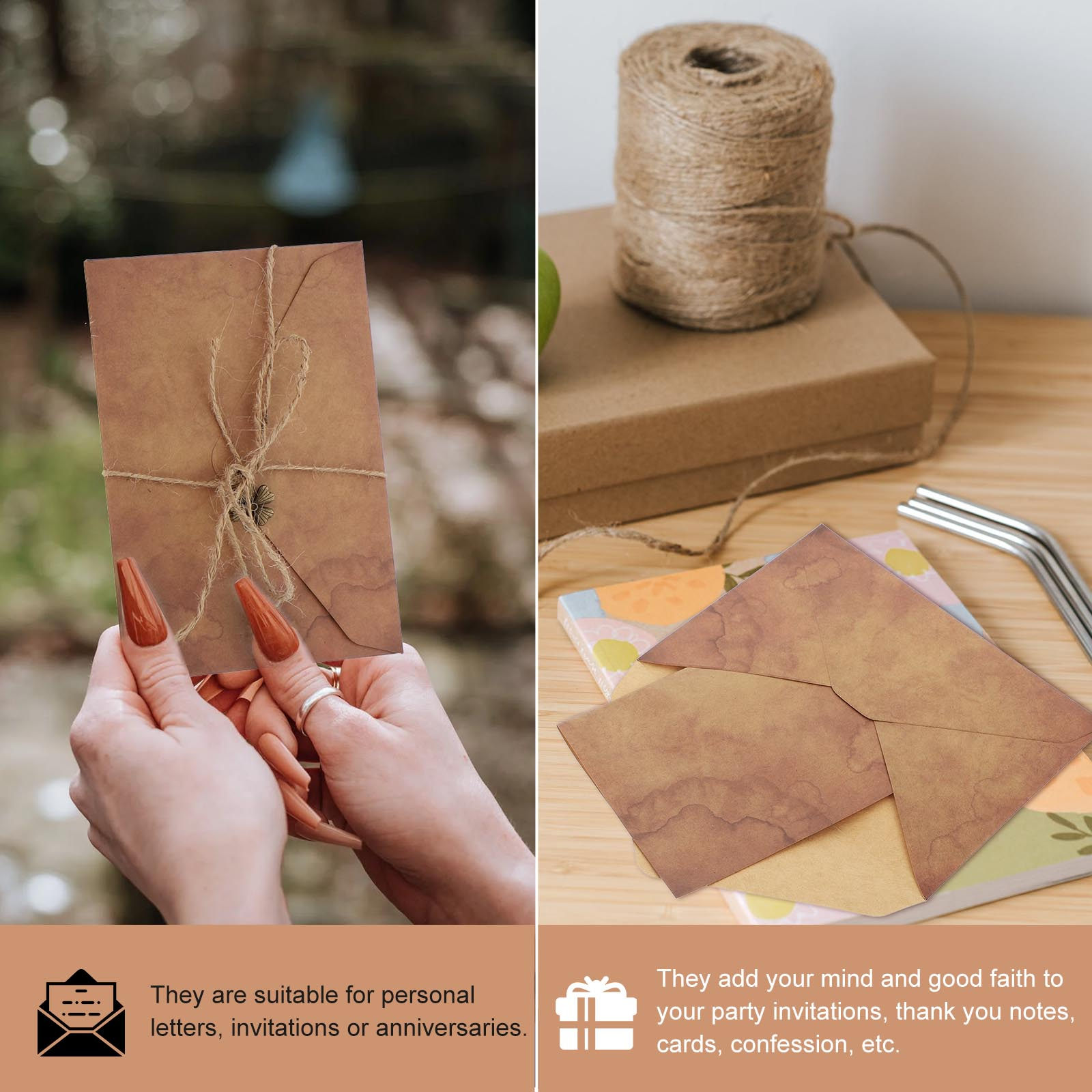 ชุดซองจดหมายกระดาษเขียนจดหมายส - Letter Envelope Kraft บทวิจารณ์และราคา