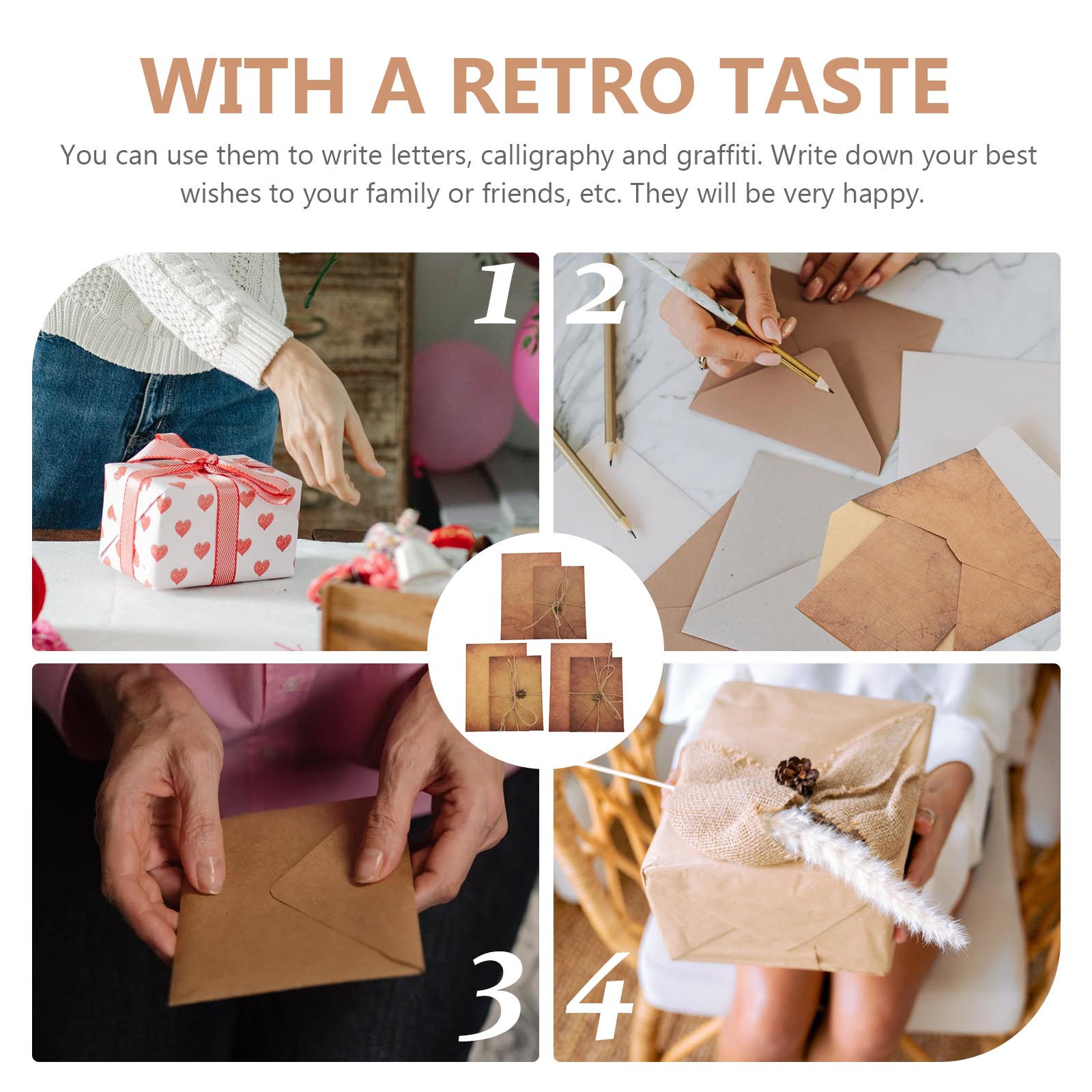 ชุดซองจดหมายกระดาษเขียนจดหมายส - Letter Envelope Kraft บทวิจารณ์และราคา