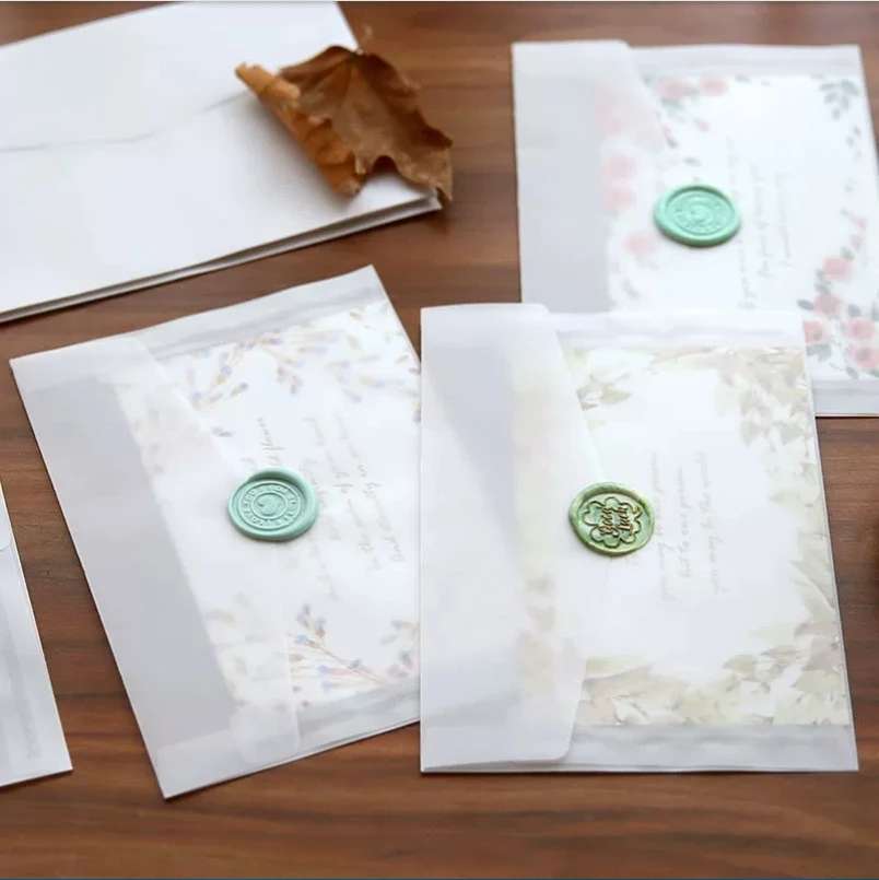 ซองกระดาษโปร่งแสงสำหรับงานแต่ง - Letter Envelope Kraft บทวิจารณ์และราคา