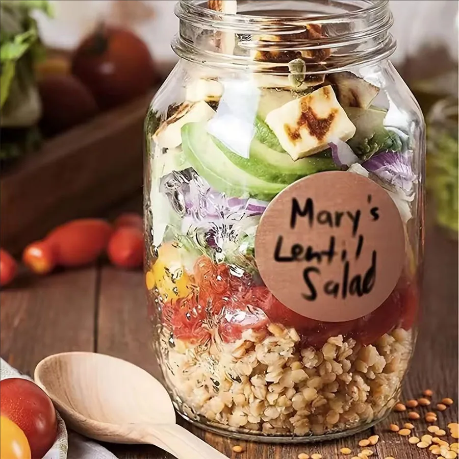 500 PCS/1 ม้วน,kraft รอบ Self- - Sticker Label Roll บทวิจารณ์และราคา