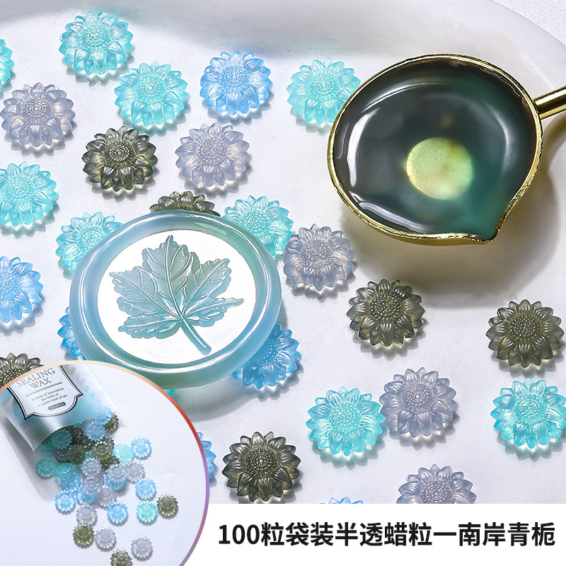 100pcs ดอกทานตะวันโปร่งแสงซีลข - Letter Envelope Kraft บทวิจารณ์และราคา