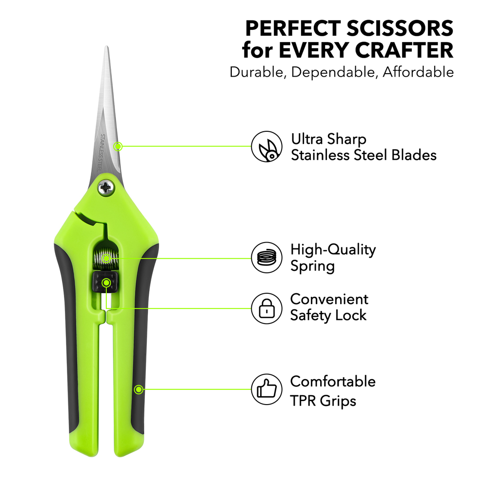 กรรไกรสปริงตามหลักสรีรศาสตร์สำ - Scissors Stainless Craft บทวิจารณ์และราคา